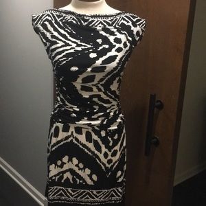 Black and white print mini dress